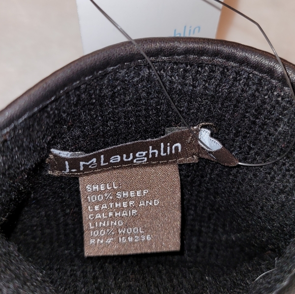 J McLaughlin Camilla Leather Leopard Gloves Size Medium New With Tag - Picture 7 of 14